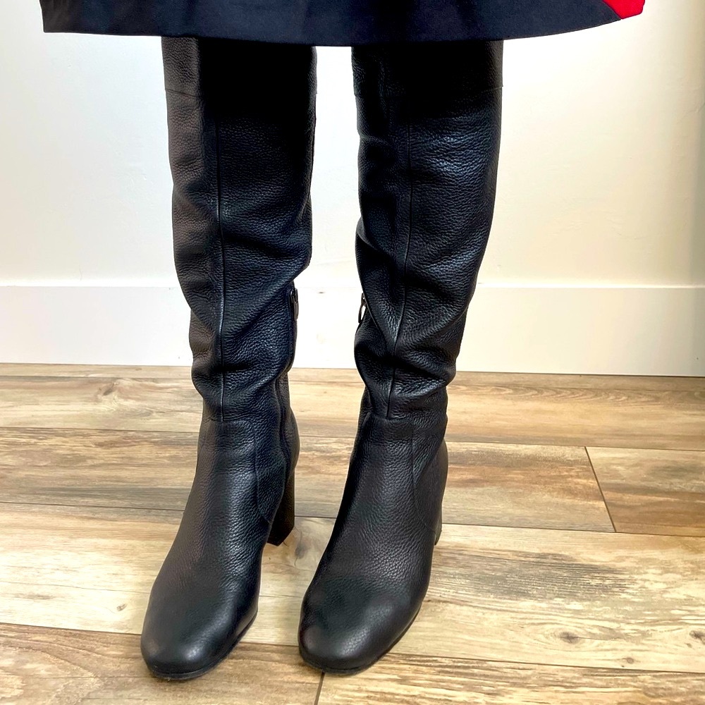 Via Spiga over the knee boots leather black boot - Picture 12 of 13